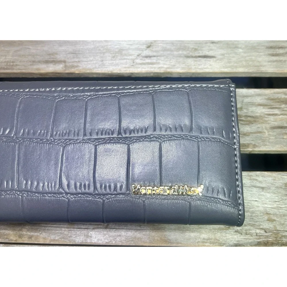 Montana‎ West Gray Western Crossbody Wallet